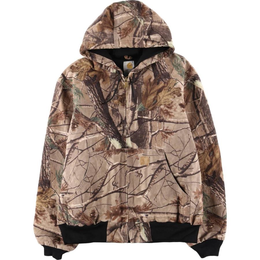 良サイズ Carhartt アクティブジャケット カモ柄 迷彩 L Carhartt（カーハート） 古着 アクティブジャケット 迷彩柄 リアル