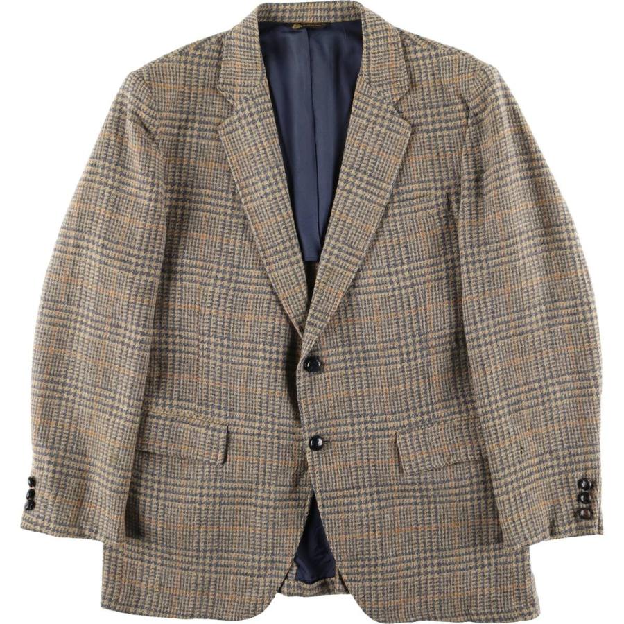 カシミヤ混【Burberrys】チェック柄テーラードジャケット　千鳥格子柄　15 カシミヤ混【Burberrys】チェック柄テーラードジャケット 千鳥格子柄 15