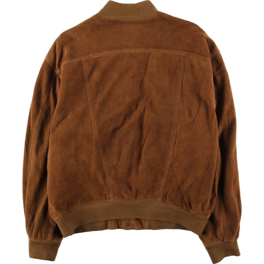 古着 バルスタージャケット スエードレザーブルゾン メンズXL相当