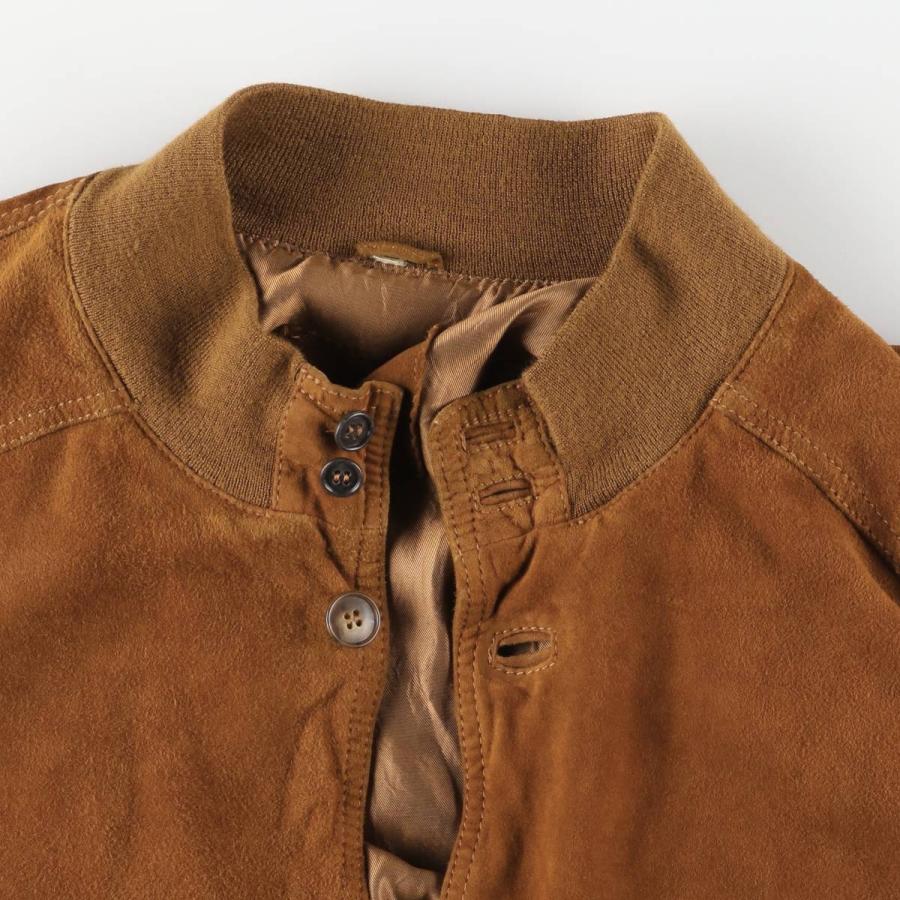 古着 バルスタージャケット スエードレザーブルゾン メンズXL相当