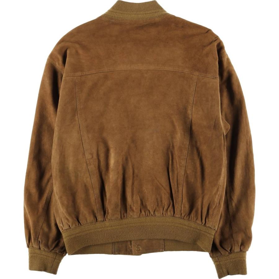 80s イタリア製 バルスタージャケット スエード レザー 古着 ブラウン 古着 バルスタージャケット スエードレザーブルゾン メンズM相当
