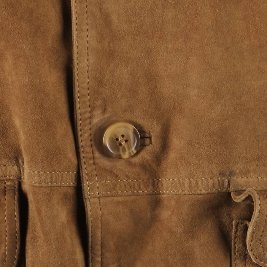 古着 バルスタージャケット スエードレザーブルゾン メンズM相当