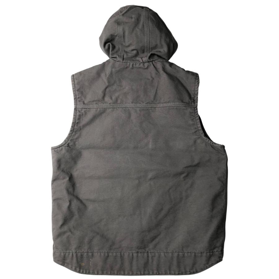 Carhartt フード付きベスト グレー Carhartt（カーハート） 古着 Carhartt RELAXED FIT フード付き ダック