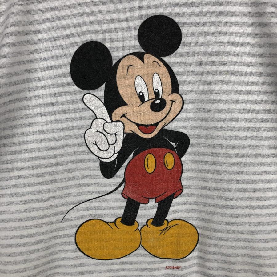 古着 90年代 ディズニーミッキーマウス ボーダー柄 キャラクター