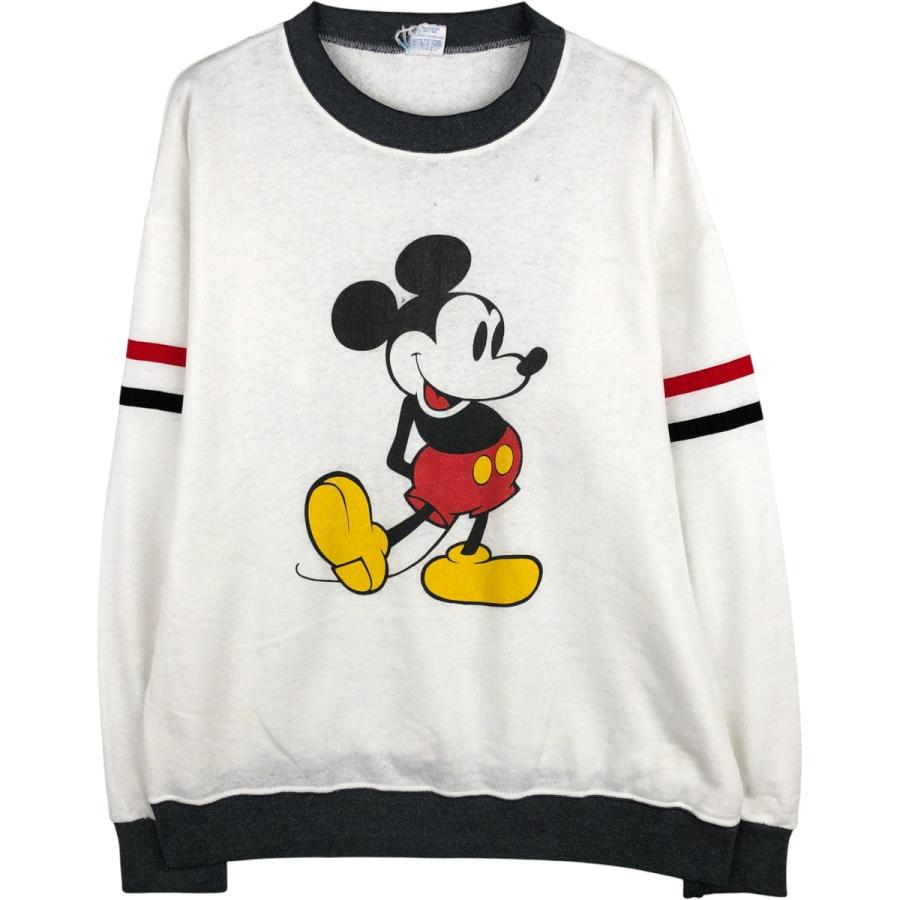 古着 80年代 ディズニー MICKEY MOUSE ミッキーマウス キャラクタースウェットシャツ トレーナー USA製 メンズXL相当 ヴィンテージ/eaa605755 古着 80年代 ディズニー MOUSE ミッキーマウス キャラクタースウェット