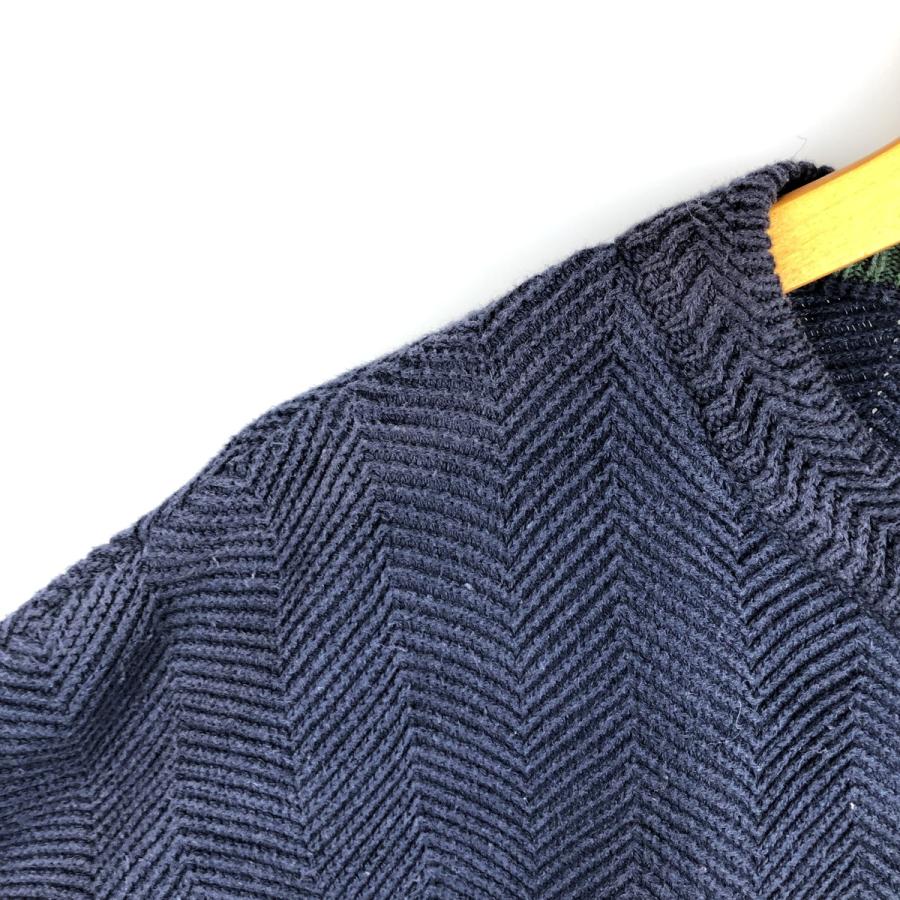 古着 ラルフローレン Ralph Lauren CHAPS チャップス ヘリンボーン コットンニットセーター メンズXL相当/eaa605825 古着 ラルフローレン Ralph Lauren CHAPS チャップス ヘリンボーン