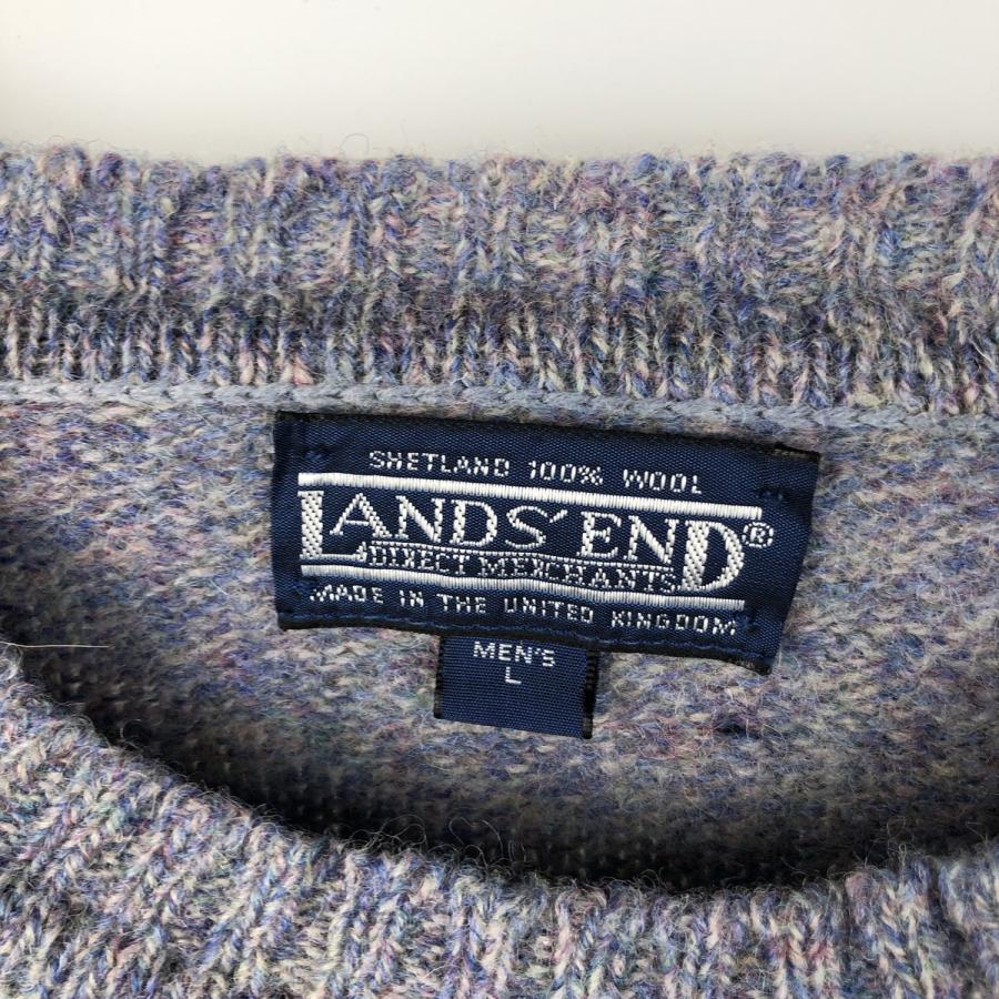 古着 80~90年代 ランズエンド LANDS'END ウールニットセーター 英国製
