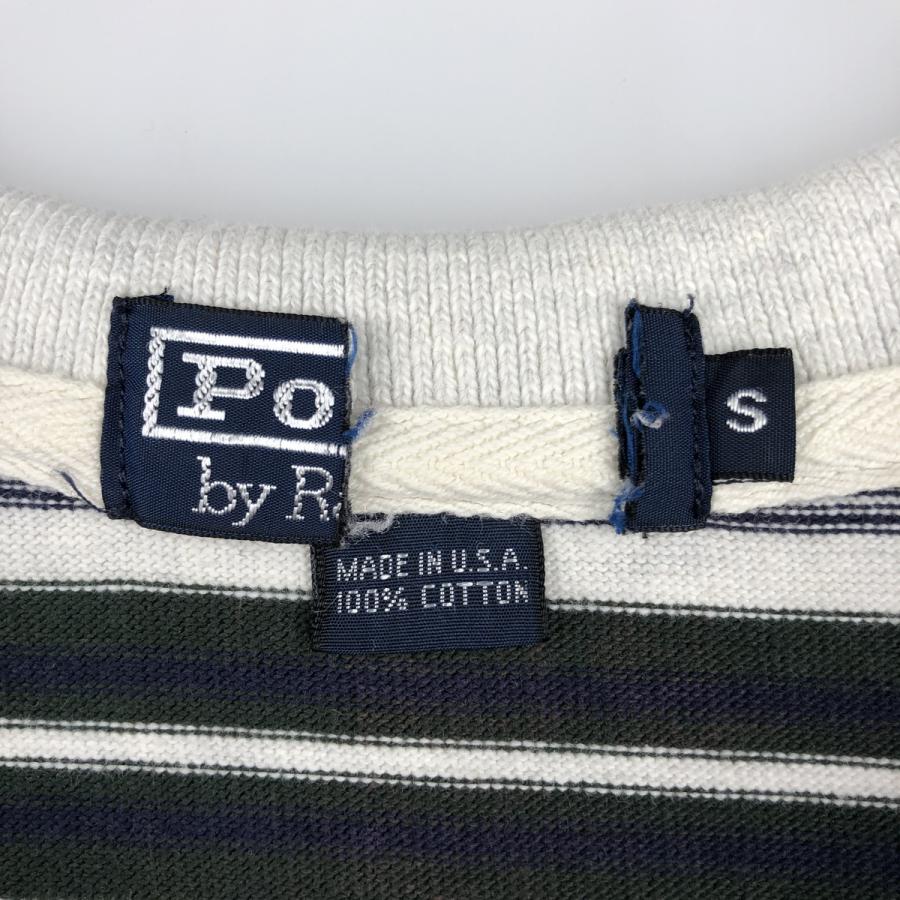古着 90年代 ラルフローレン POLO by Ralph Lauren ボーダー柄 襟付き