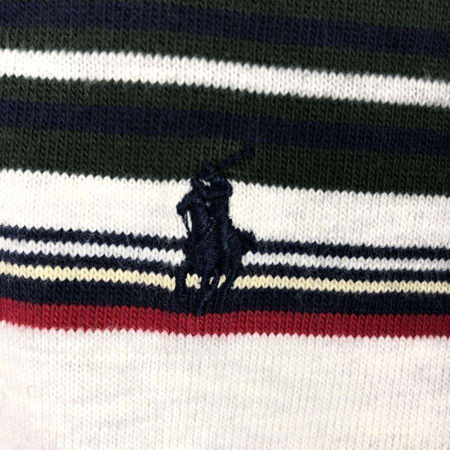 古着 90年代 ラルフローレン Ralph Lauren POLO by Ralph Lauren ボーダー柄 襟付き ハーフジップスウェットシャツ トレーナー USA製 メンズS相当 ヴィンテージ/eaa606043 古着 90年代 ラルフローレン POLO by Ralph Lauren ボーダー柄 襟付き