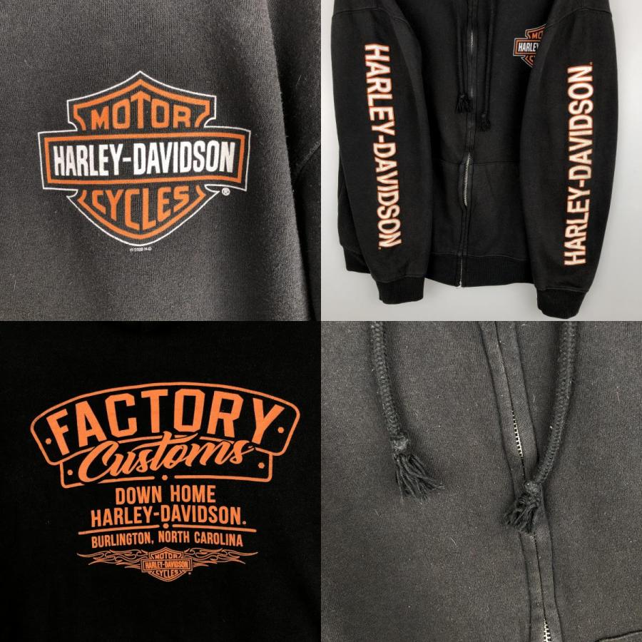 古着 ハーレーダビッドソン Harley-Davidson フルジップスウェット