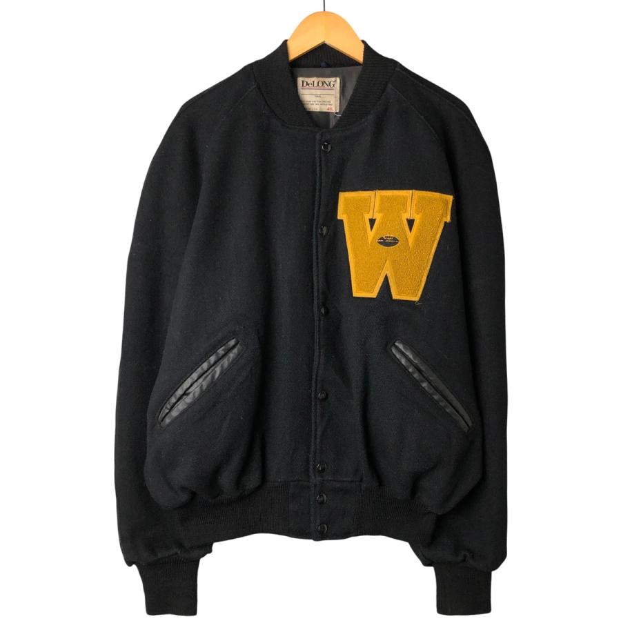 70〜80's DeLONG アワードジャケット USA製　スタジャン 古着 80~90年代 デロング DeLONG ウールスタジャン アワードジャケット