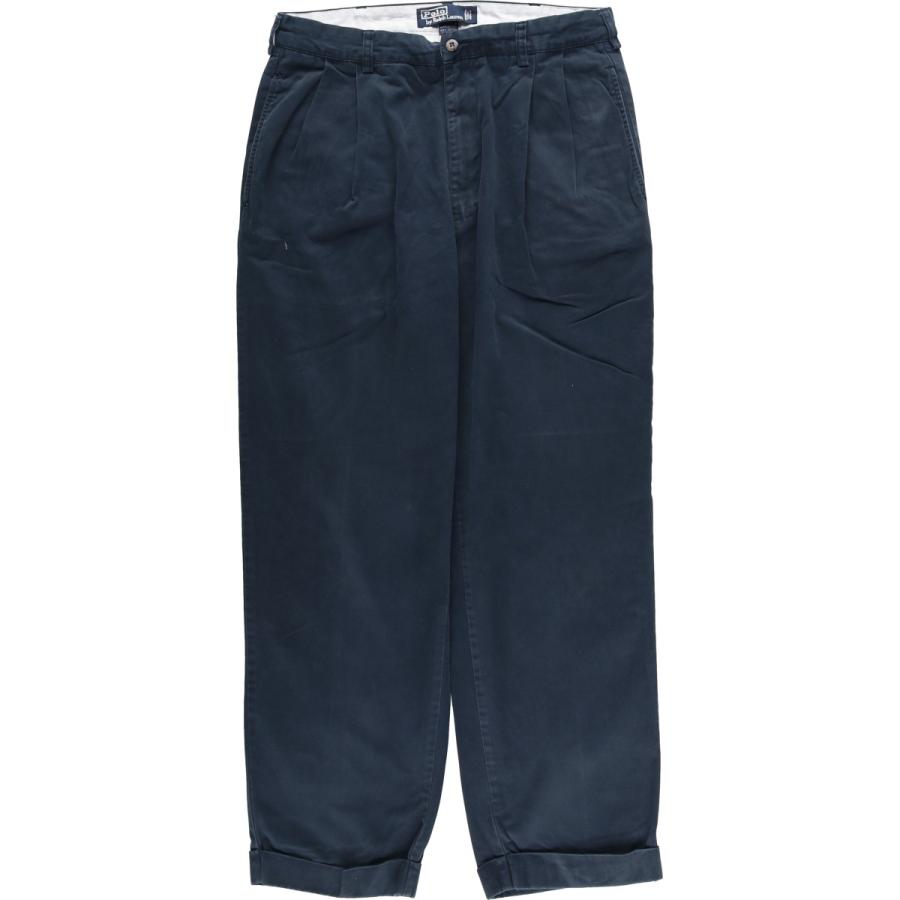 古着 ラルフローレン Ralph Lauren POLO by ツータック チノパンツ