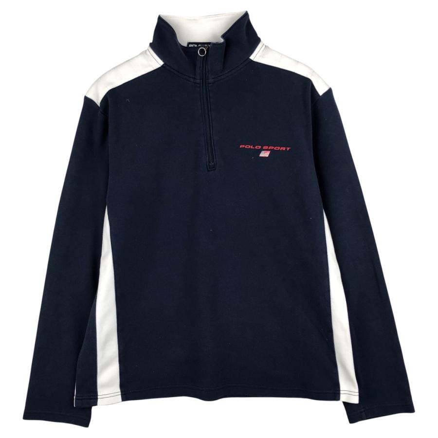 古着 90年代 ラルフローレン ポロスポーツ ハーフジップ ワンポイント