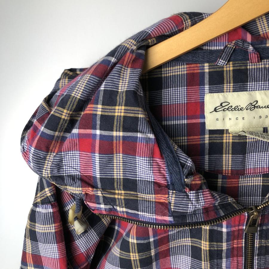 送料無料 USED Eddie Bauer エディーバウアーチェック柄ジャケット Eddie Bauer（エディーバウアー） 古着 00年代 チェック柄 ハーフ