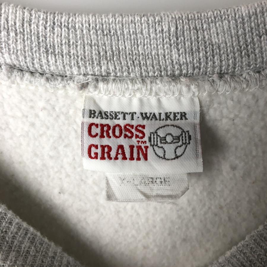 古着 90年代 BASSETT WALKER CROSS GRAIN 3連プリント カレッジスウェットシャツ トレーナー メンズXL相当 ヴィンテージ/eaa606719 古着 90年代 BASSETT WALKER CROSS GRAIN 3連プリント カレッジ