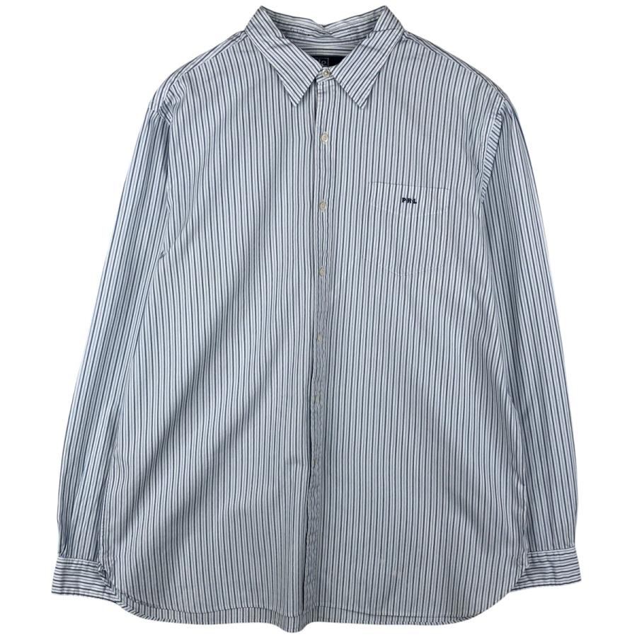 新品未使用タグ付き　ラルフローレン　現行　ストライプド コットンシャツ XL相当 古着 ラルフローレン Ralph Lauren POLO by 長袖 コットンストライプ