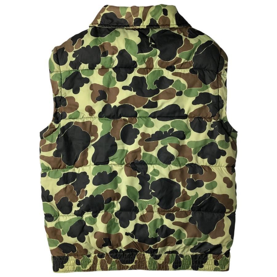 古着 red head 迷彩柄 ダックハンターカモ 襟付き 中綿ベスト メンズL