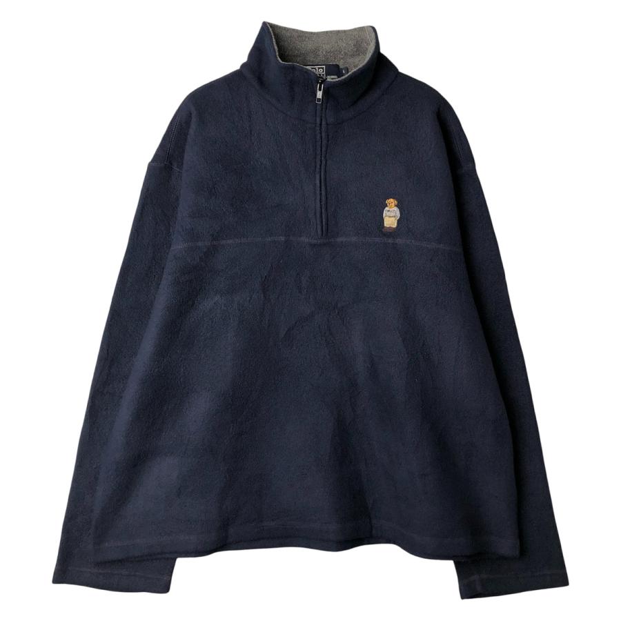 古着 ラルフローレン Ralph Lauren POLO by ハーフジップ ポロベア