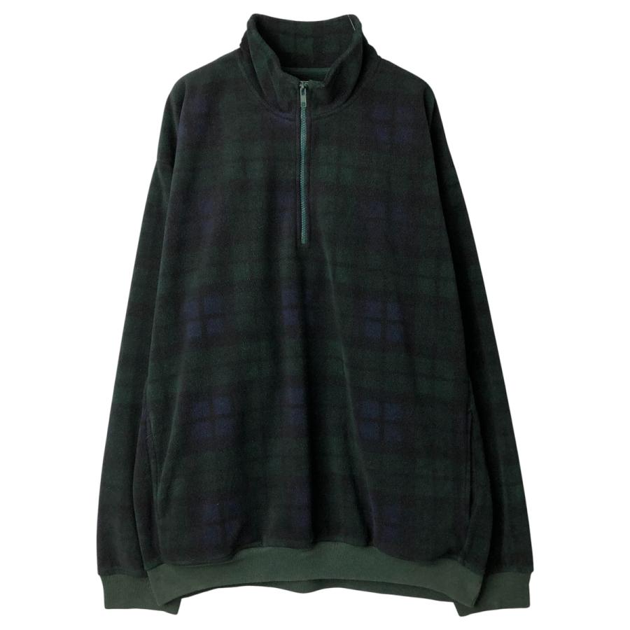 古着 90年代 ギャップ GAP オールドギャップ ブラックウォッチチェック ハーフジップ フリースプルオーバー メンズXL相当 ヴィンテージ/eaa606832 GAP（ギャップ） 古着 90年代 オールドギャップ ブラックウォッチ