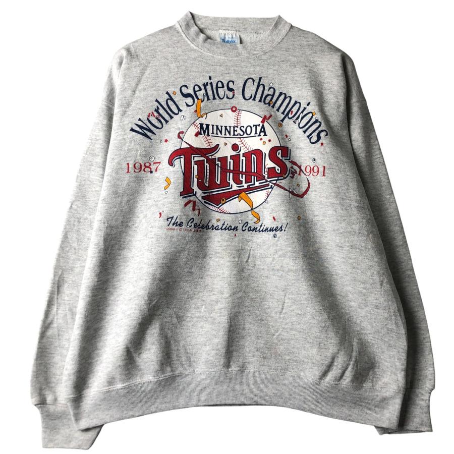 古着 90年代 Tultex SuperWeight MLB ミネソタツインズ プリント