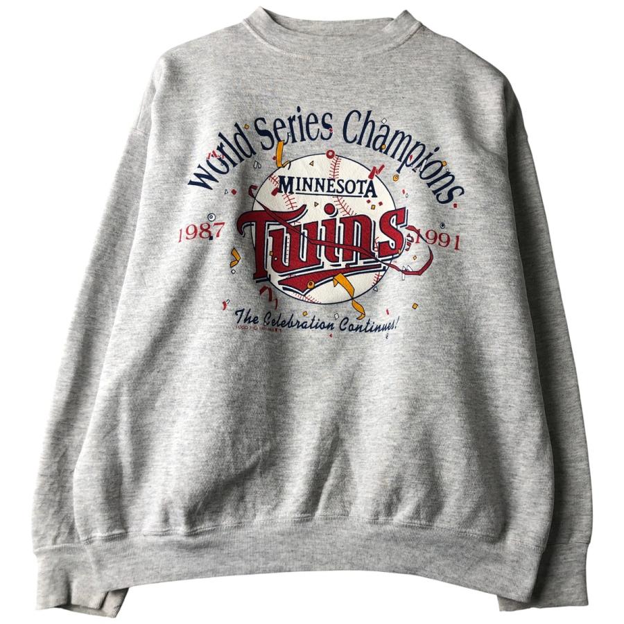 古着 90年代 Tultex SuperWeight MLB ミネソタツインズプリント