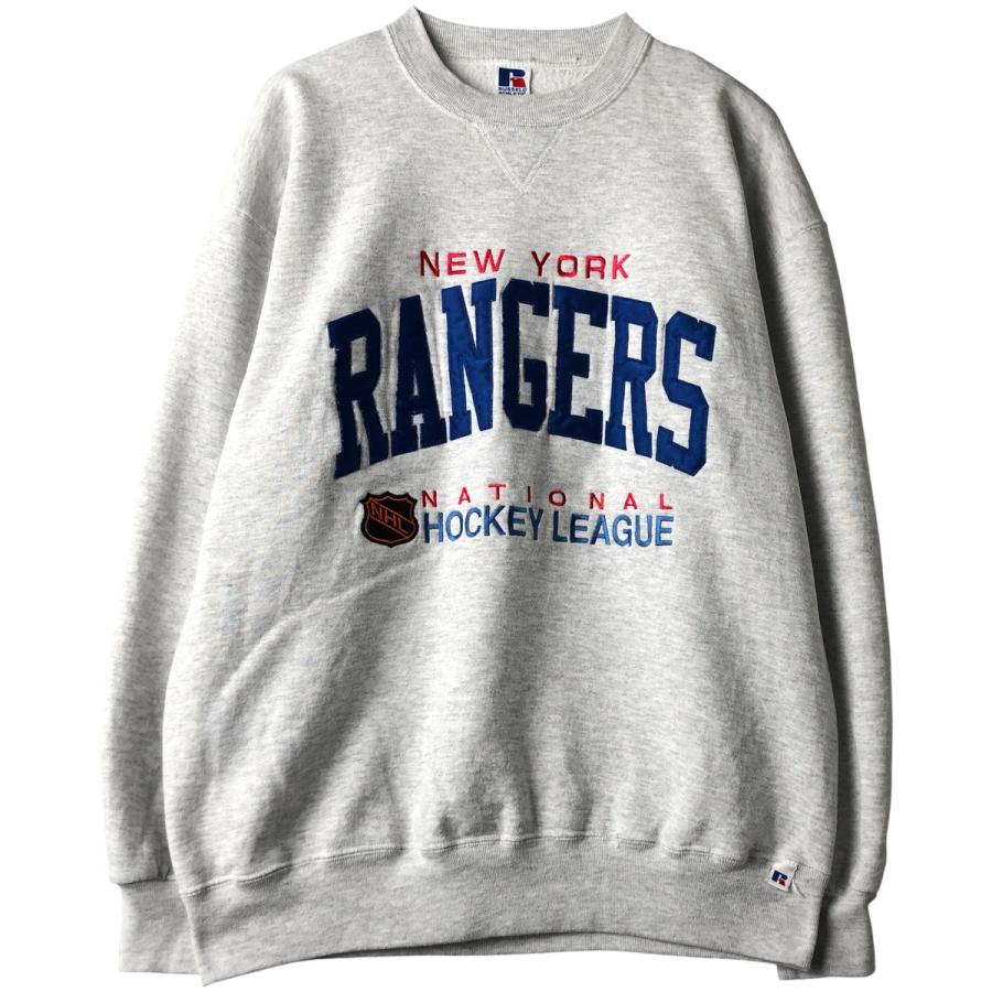 古着 90年代 ラッセル NHL ニューヨークレンジャーズ スウェットシャツ 