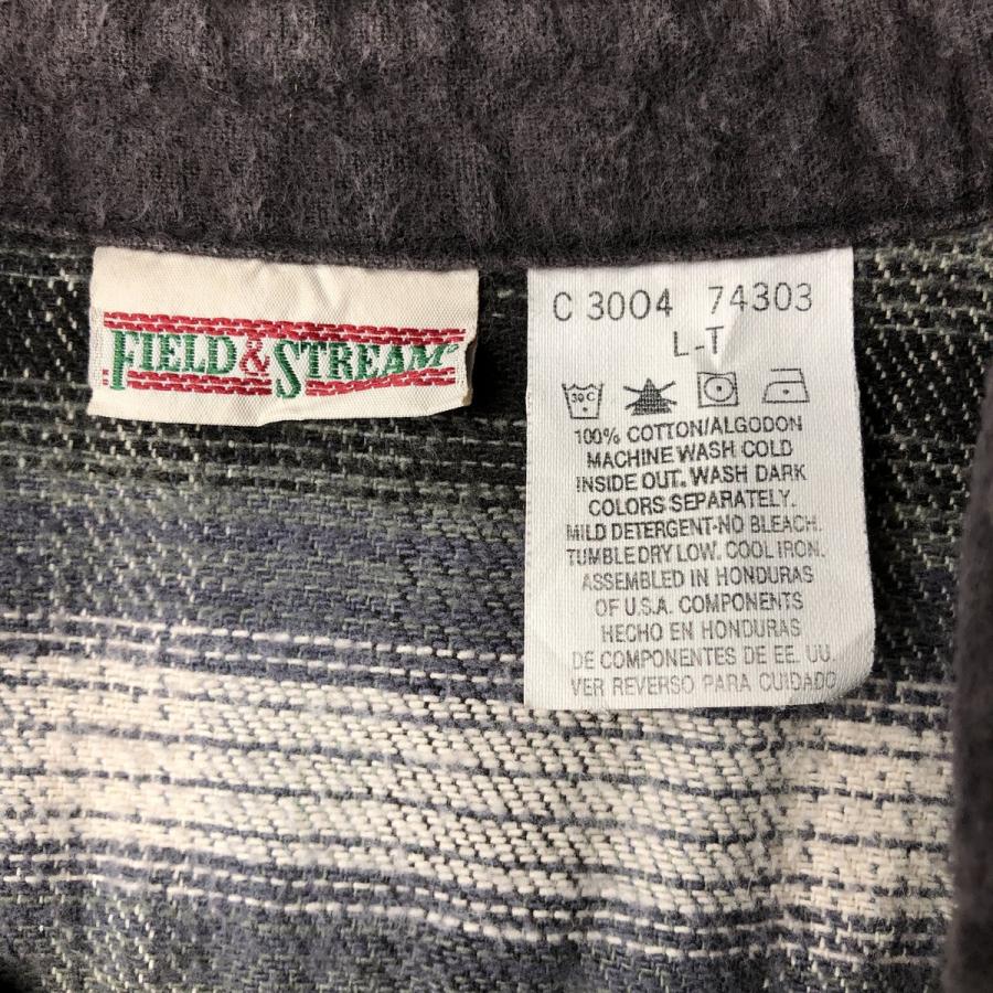 古着 90年代 FIELD and STREAM オンブレチェック 長袖 ヘビーネル