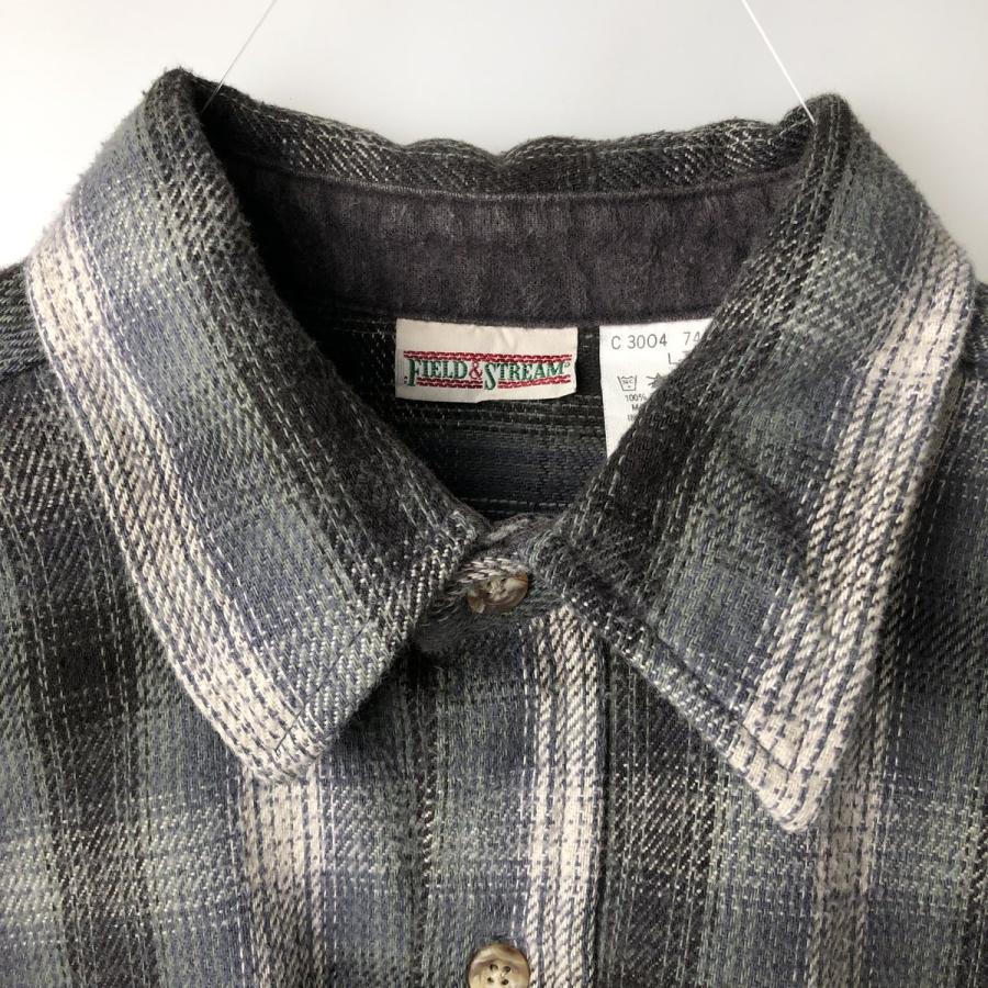古着 90年代 FIELD and STREAM オンブレチェック 長袖 ヘビーネル