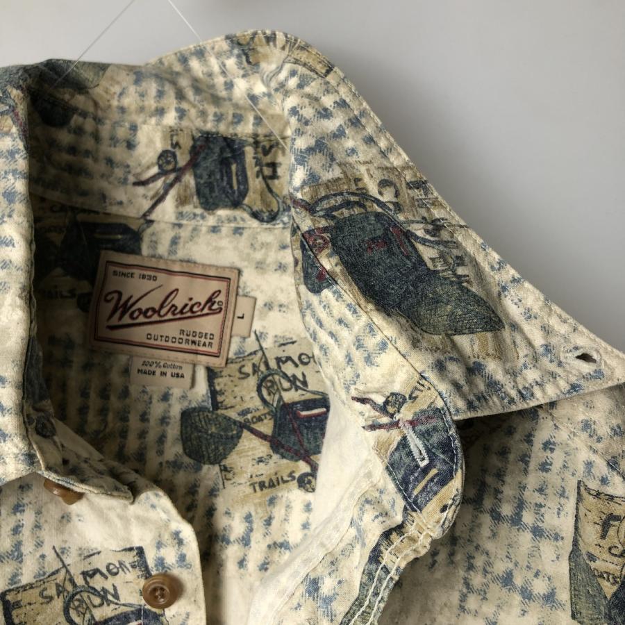 WOOLRICH（ウールリッチ） 古着 00年代 総柄 長袖 ボタンダウンシャツ