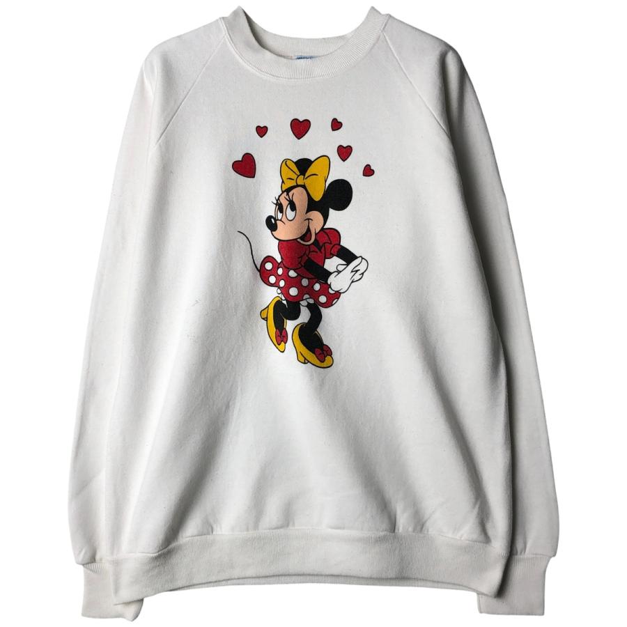 古着 80年代 DISNEY CHARACTER FASHIONS MINNIE MOUSE ミニーマウス キャラクタースウェットシャツ トレーナー USA製 メンズL相当 ヴィンテージ/eaa607116 古着 80年代 DISNEY CHARACTER FASHIONS ミニーマウス キャラクター