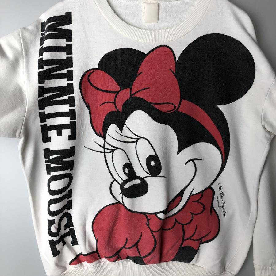 古着 MINNIE MOUSE ミニーマウス 大判プリント キャラクタースウェット