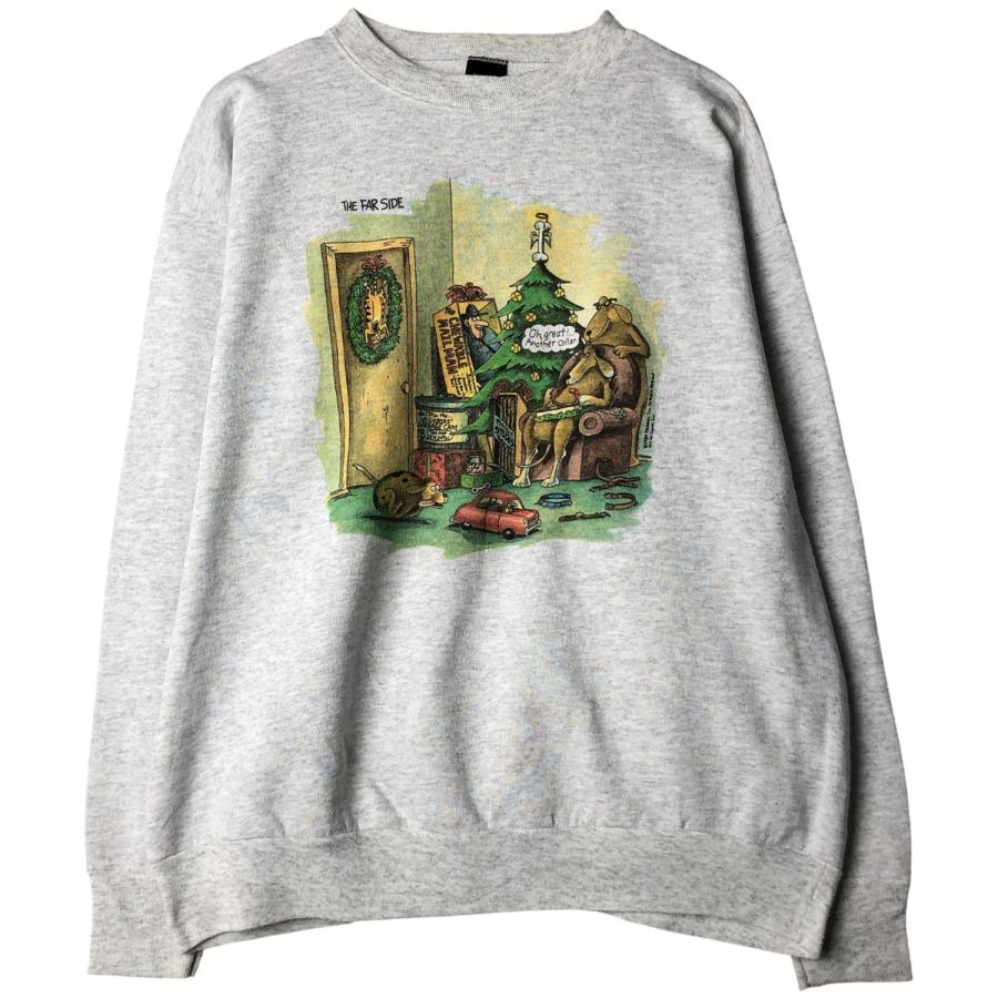 古着 80年代 LOGOTEL The Far Side ファーサイド クリスマス柄 キャラクタースウェットシャツ トレーナー USA製 メンズXL相当 ヴィンテージ/eaa607133 古着 80年代 LOGOTEL ファーサイド クリスマス柄 キャラクター