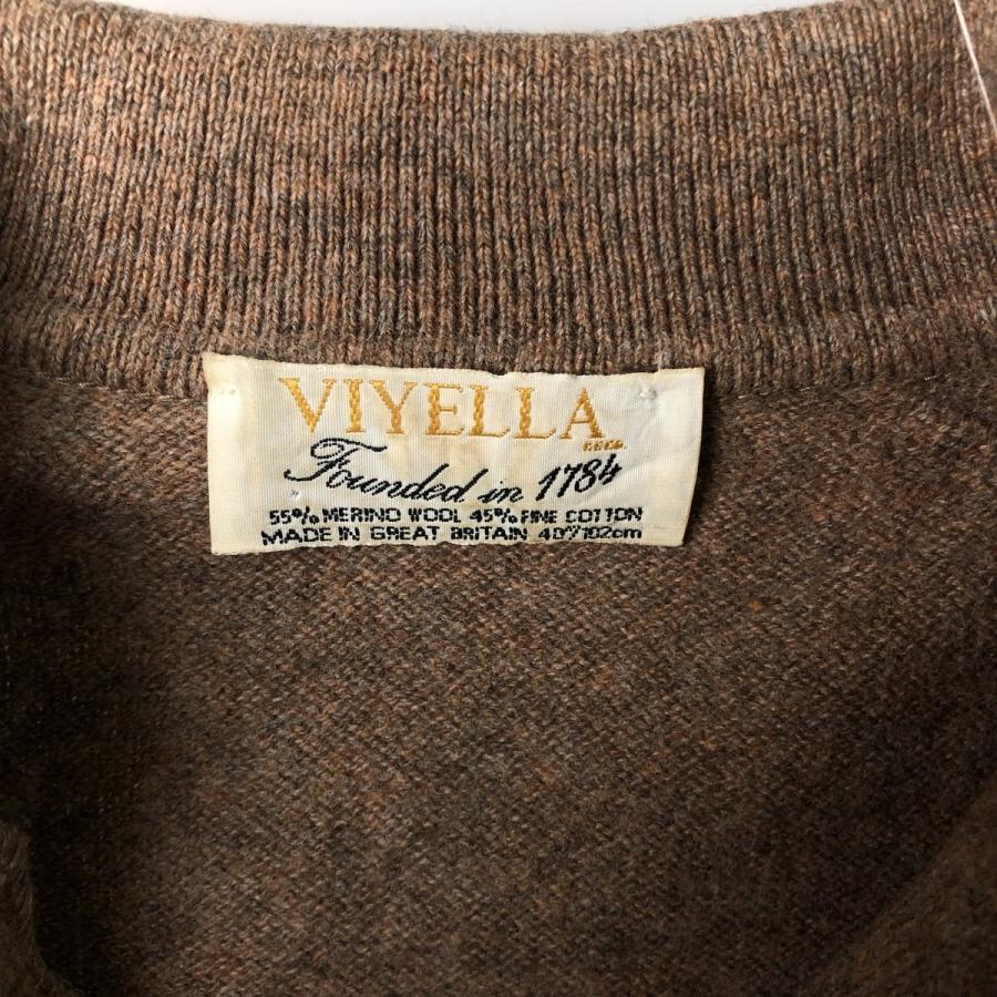 古着 VIYELLA ポロニットセーター 英国製 メンズS相当 ヴィンテージ
