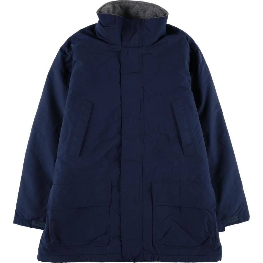 ランズエンド 中綿ジャケット コート 青 USA ビンテージ フード付 00s 古着 80~90年代 ランズエンド LANDS' END 中綿ジャケット パファー