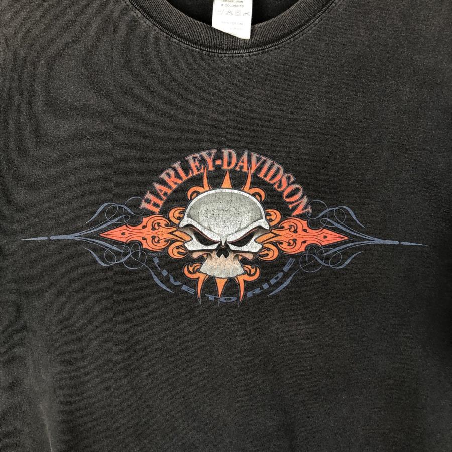古着 00年代 ハーレーダビッドソン Harley-Davidson ドクロ柄 スカル柄