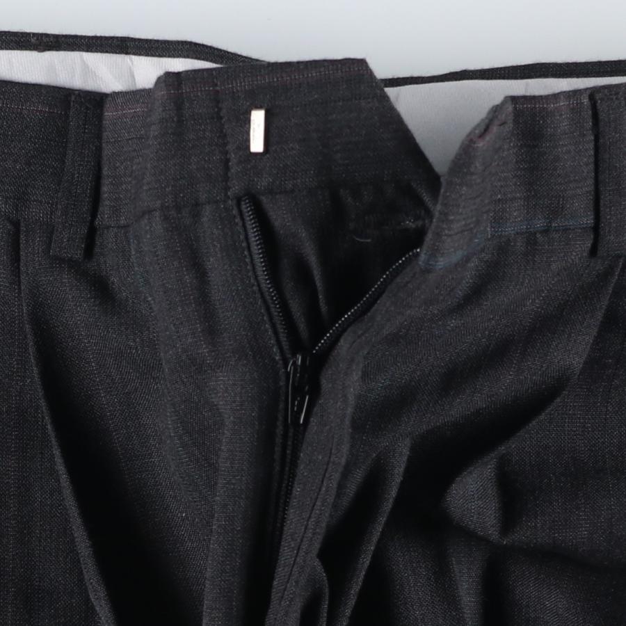 90s vintage イタリア製 織柄 ストライプ ツータックウールスラックス 古着 ~90年代 Oxxford Clothes ストライプ柄 ツータック スラックス