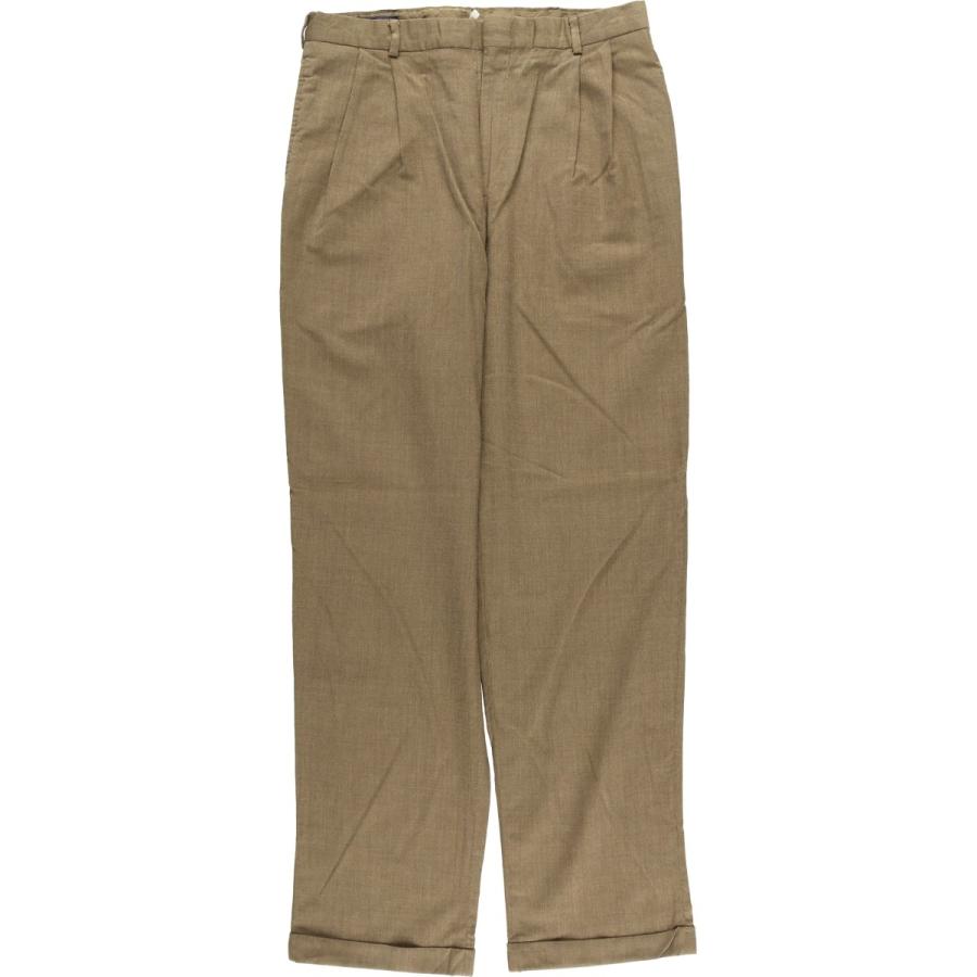 古着 ランズエンド LANDS' END ツータック ウールパンツ スラックス