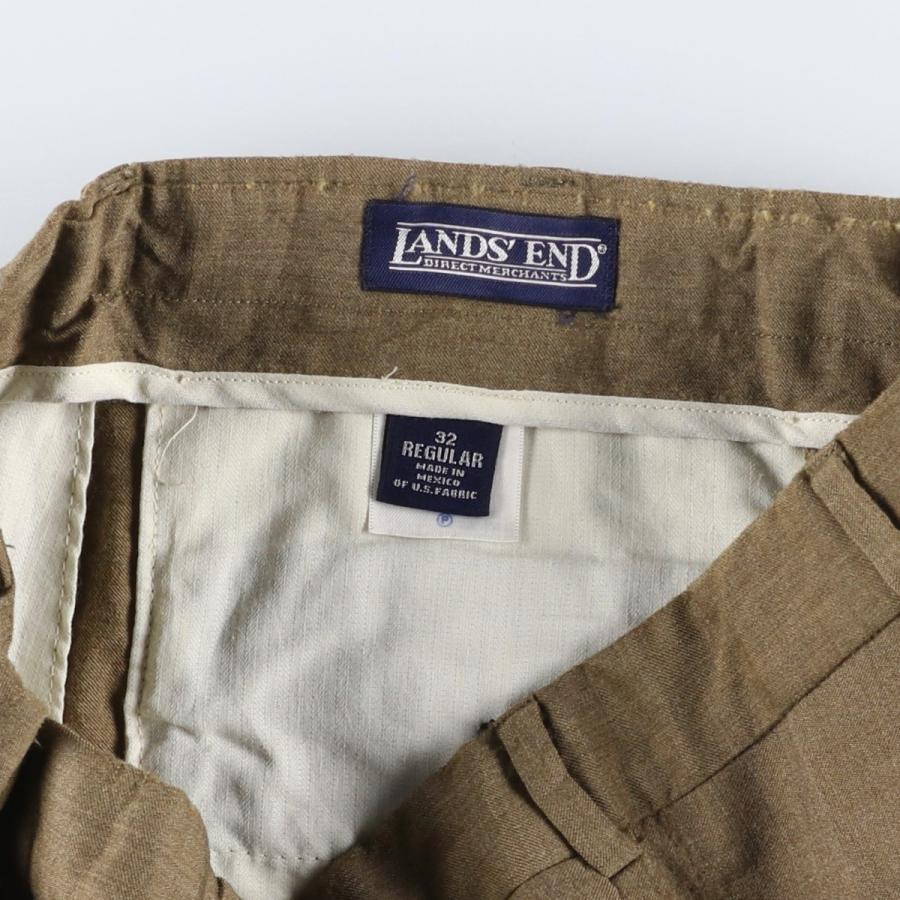 古着 ランズエンド LANDS' END ツータック ウールパンツ スラックス