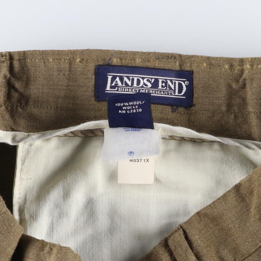 古着 ランズエンド LANDS' END ツータック ウールパンツ スラックス