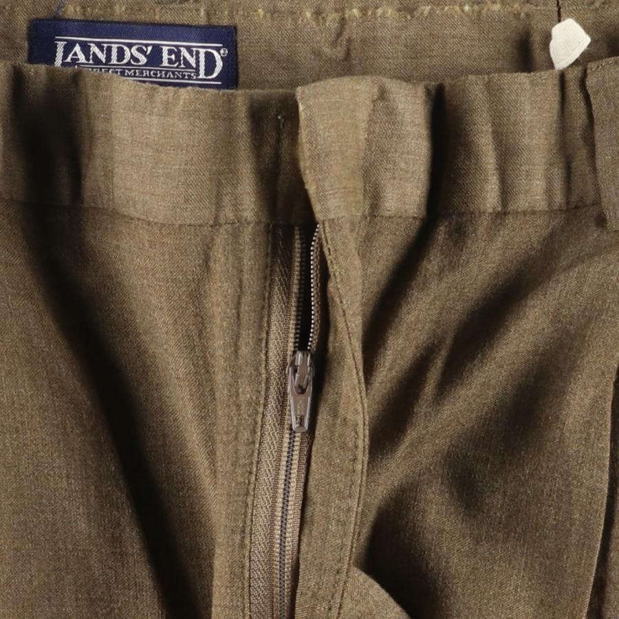 古着 ランズエンド LANDS' END ツータック ウールパンツ スラックス