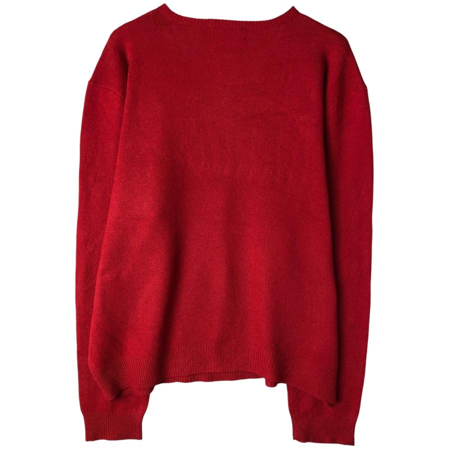 古着 ラルフローレン Ralph Lauren POLO by Vネック ラムウールニット