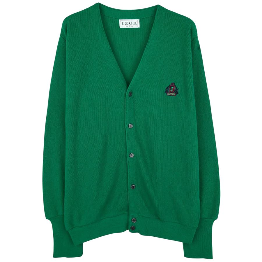 古着 90年代 IZOD アクリルニットカーディガン USA製 メンズL相当 