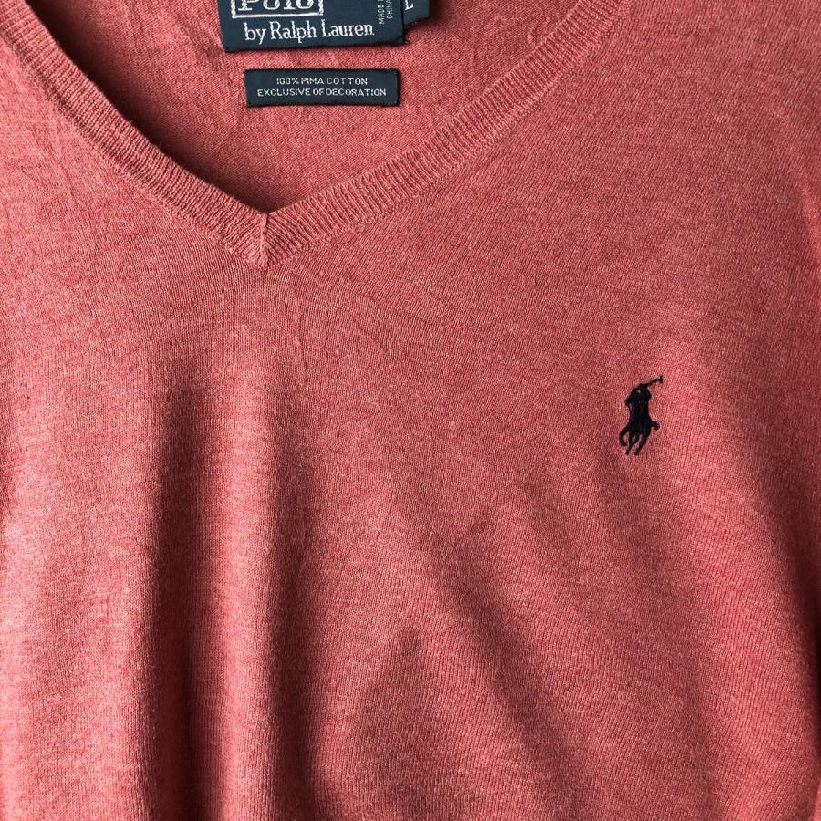 古着 ラルフローレン Ralph Lauren POLO by Vネック ピマコットン