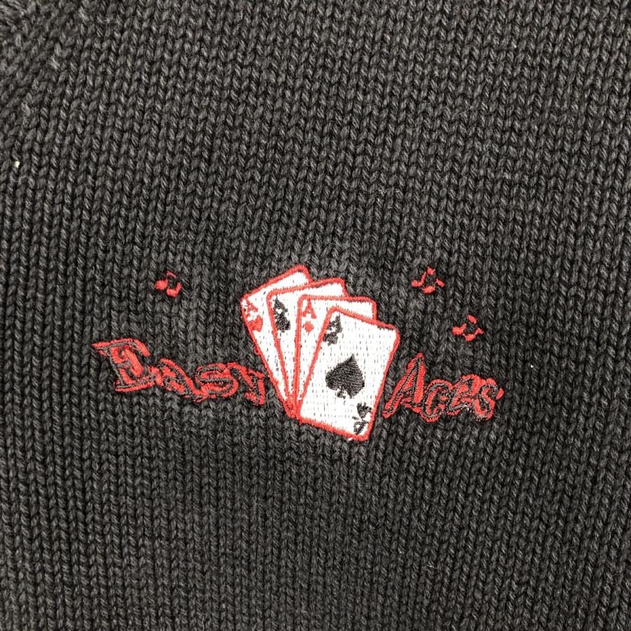 古着 ランズエンド LANDS' END Vネック コットンニットセーター USA製