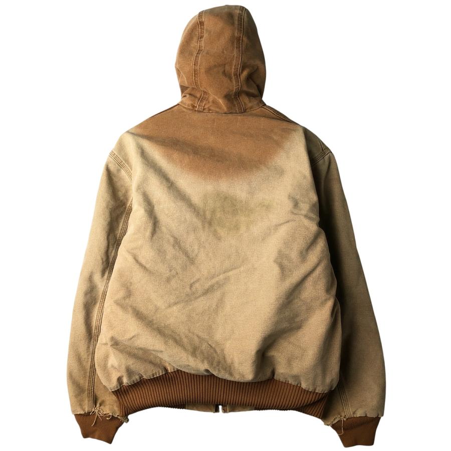 Carhartt アクティブジャケット パーカー 10-12 ベージュ 中綿入り Carhartt（カーハート） 古着 アクティブジャケット 中綿入り ダック
