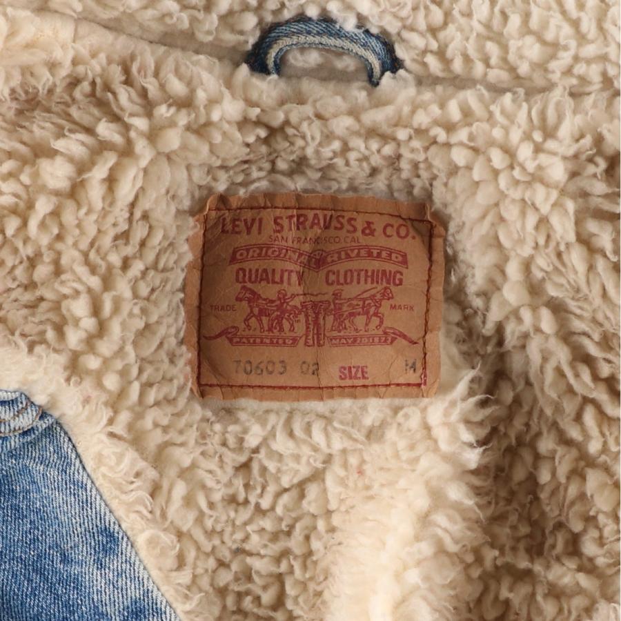 古着 90年代 リーバイス Levi's 70603-0210 デニムボアジャケット メンズM相当 ヴィンテージ/eaa607772 Levi's（リーバイス） 古着 90年代 Levi's 70603-0210 デニムボア