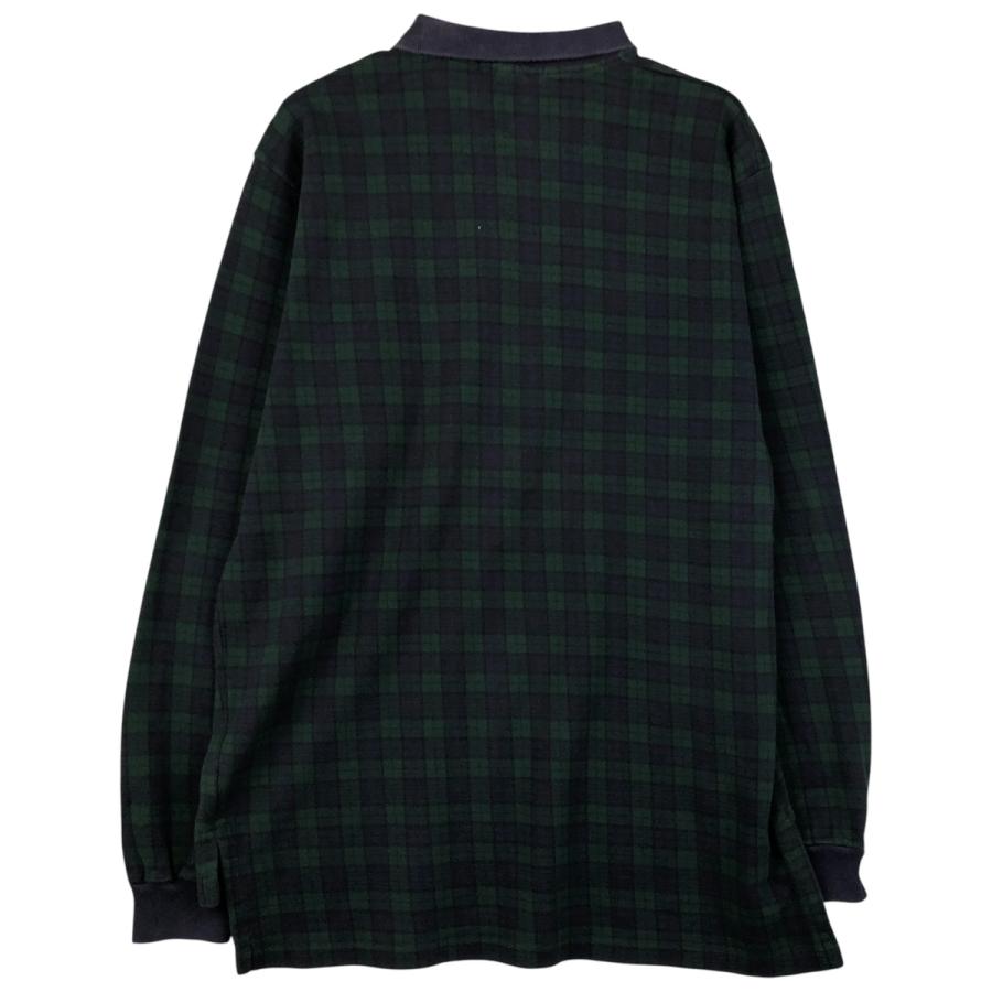 新品未使用 00s ラルフローレン ブラックウォッチ 長袖 ポロシャツ ブラック 古着 ラルフローレン POLO by Ralph Lauren ブラックウォッチチェック