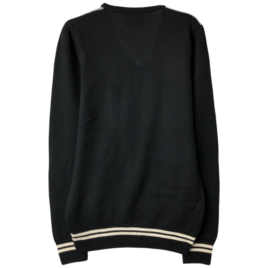 FRED PERRY（フレッドペリー） 古着 アーガイル柄 Vネック メリノ 