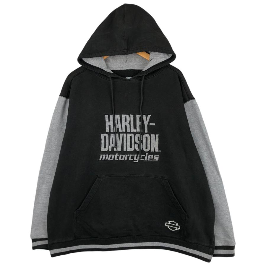 古着 00年代 ハーレーダビッドソン Harley-Davidson 鷲柄 イーグル柄 アドバタイジング スウェットプルオーバーパーカー メンズXL相当/eaa607869 古着 00年代 ハーレーダビッドソン 鷲柄 イーグル柄 アドバタイジング