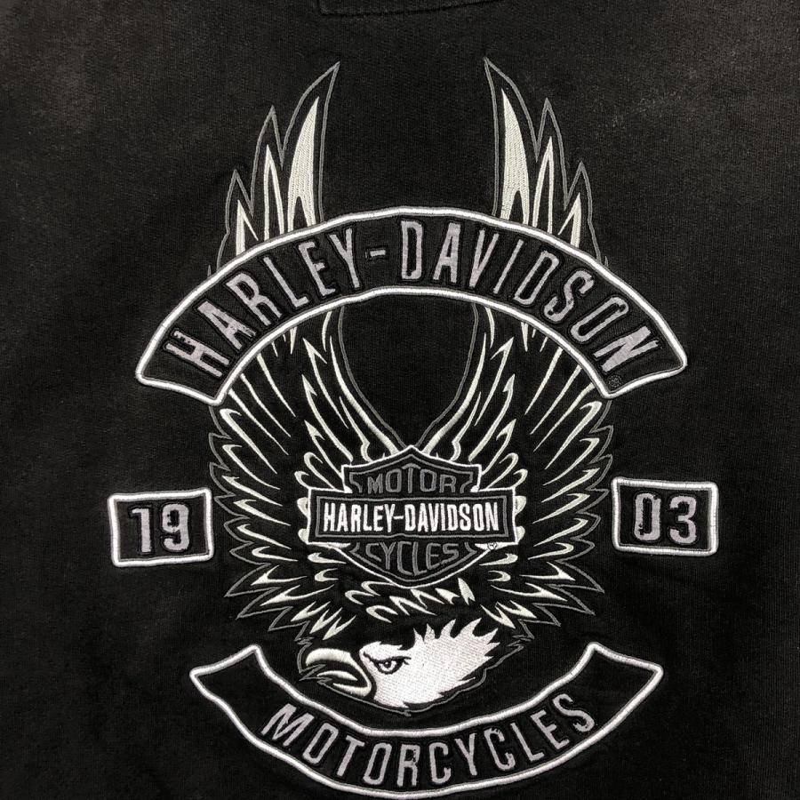 古着 00年代 ハーレーダビッドソン Harley-Davidson 鷲柄 イーグル柄 アドバタイジング スウェットプルオーバーパーカー メンズXL相当/eaa607869 古着 00年代 ハーレーダビッドソン 鷲柄 イーグル柄 アドバタイジング
